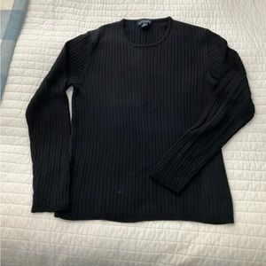 Ann Taylor silk cable knit pullover.